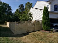 <b>Pressure Treated Spaced Horizontal Fence with 1x6 Boards and matching walk gate</b>